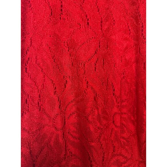 BN #33 Streetwear Red Lace Midi Skirt with Lining - Size Medium - Made in USA - Picture 5 of 6